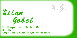 milan gobel business card